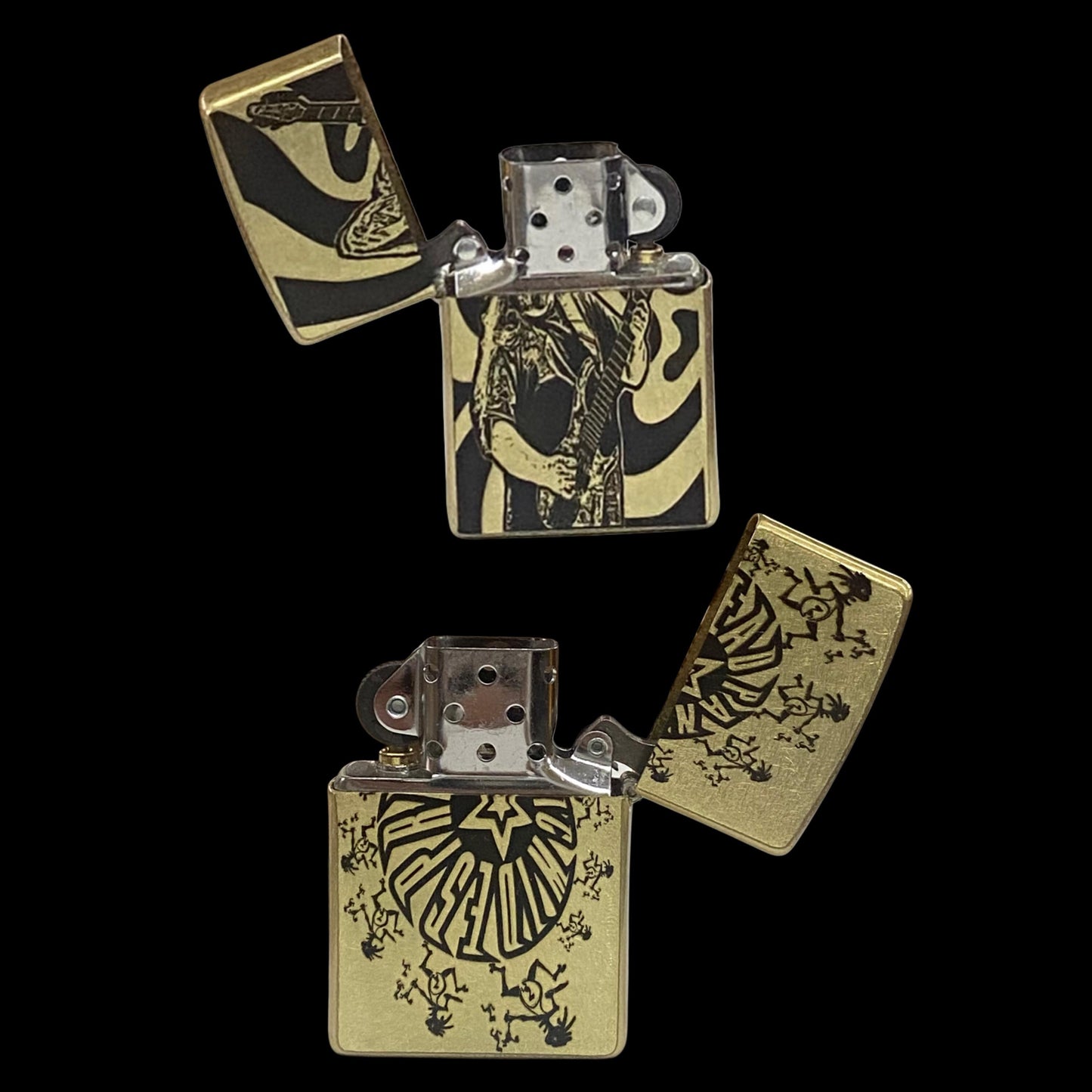 WSP Dave Schools GOLD Authentic Windproof Zippo Lighter | Music Lover Gift | Note Eater
