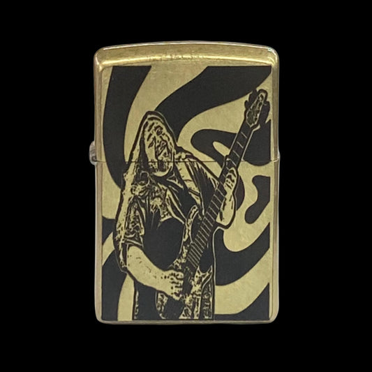 WSP Dave Schools GOLD Authentic Windproof Zippo Lighter | Music Lover Gift | Note Eater