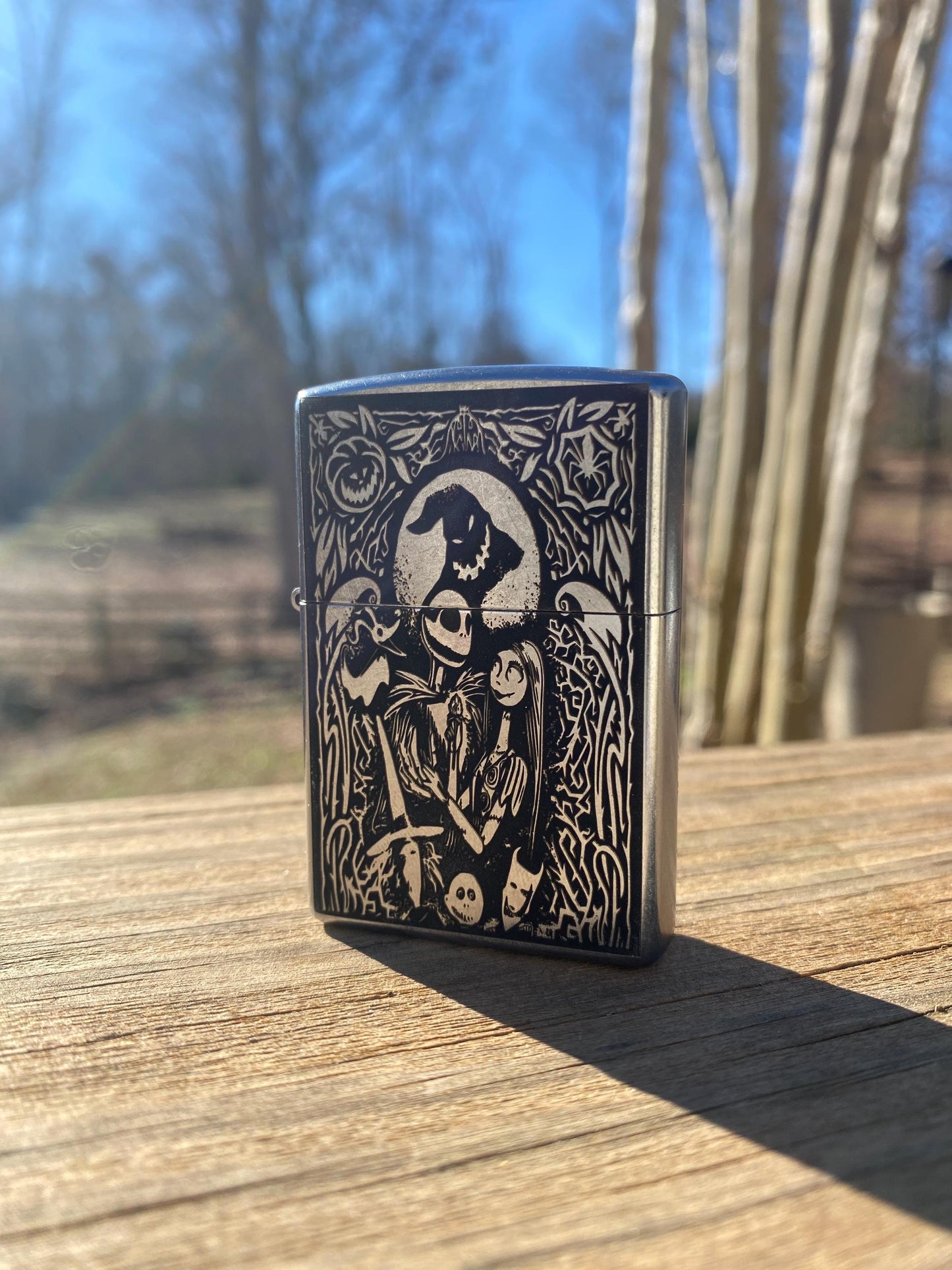 Nightmare Before Christmas Authentic Windproof Zippo Lighter | Movie Lover Gift | Jack Skellington Sally | Halloween |