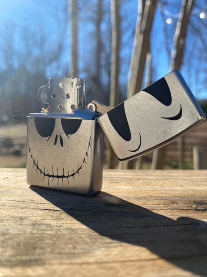 Nightmare Before Christmas Authentic Windproof Zippo Lighter | Movie Lover Gift | Jack Skellington Sally | Halloween |