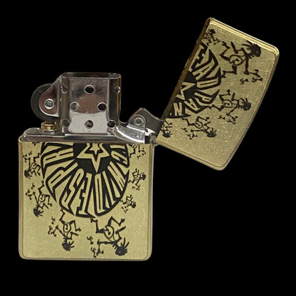 WSP Dave Schools GOLD Authentic Windproof Zippo Lighter | Music Lover Gift | Note Eater